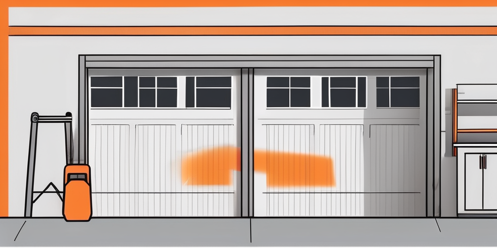 A garage door in orem