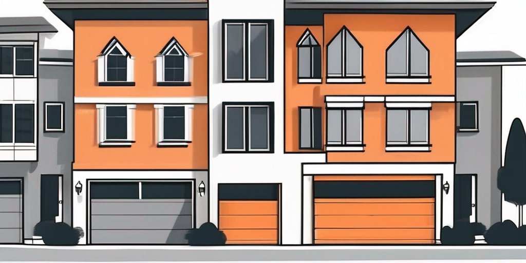A variety of different styled garage doors in pristine condition