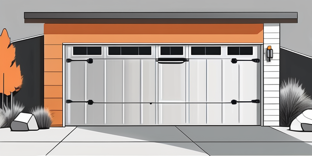 A spanish fork landscape with a garage door opener being installed in a house