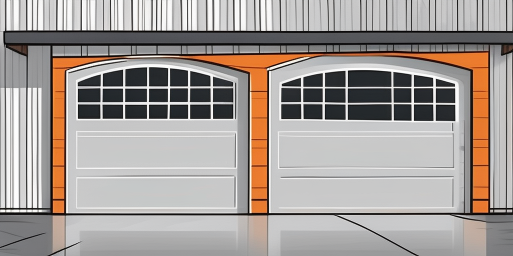 A garage door in orem