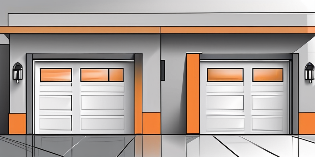A garage door in spanish fork style architecture