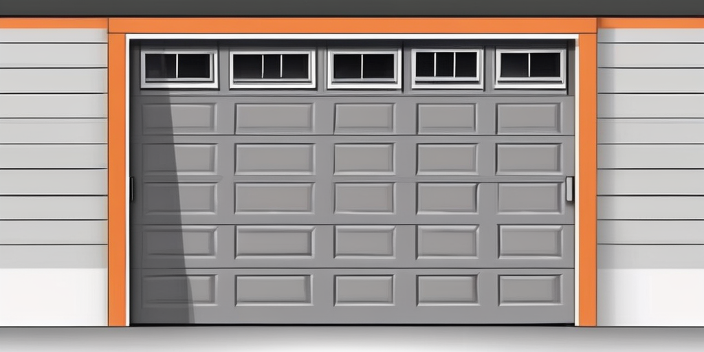 A garage door in springville with one of its panels being replaced