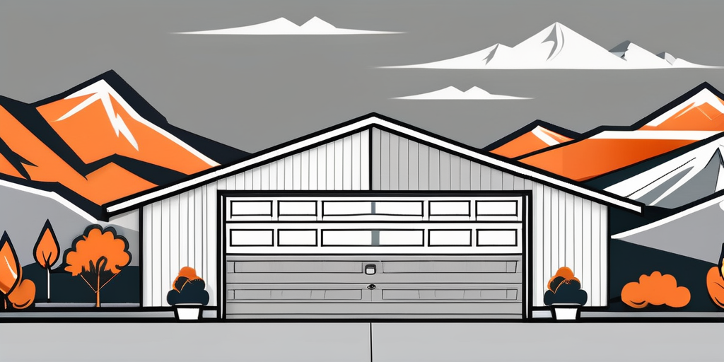 A residential garage door in orem