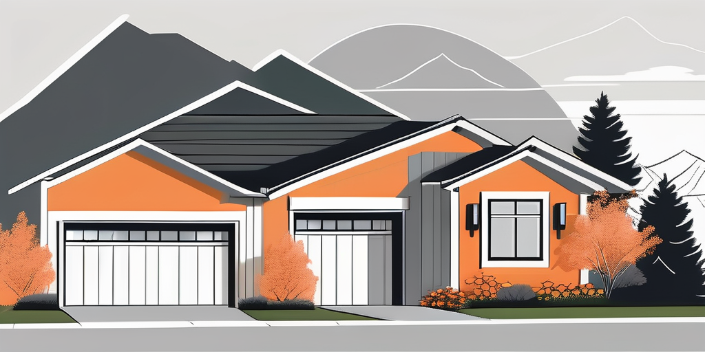 A residential garage door in springville